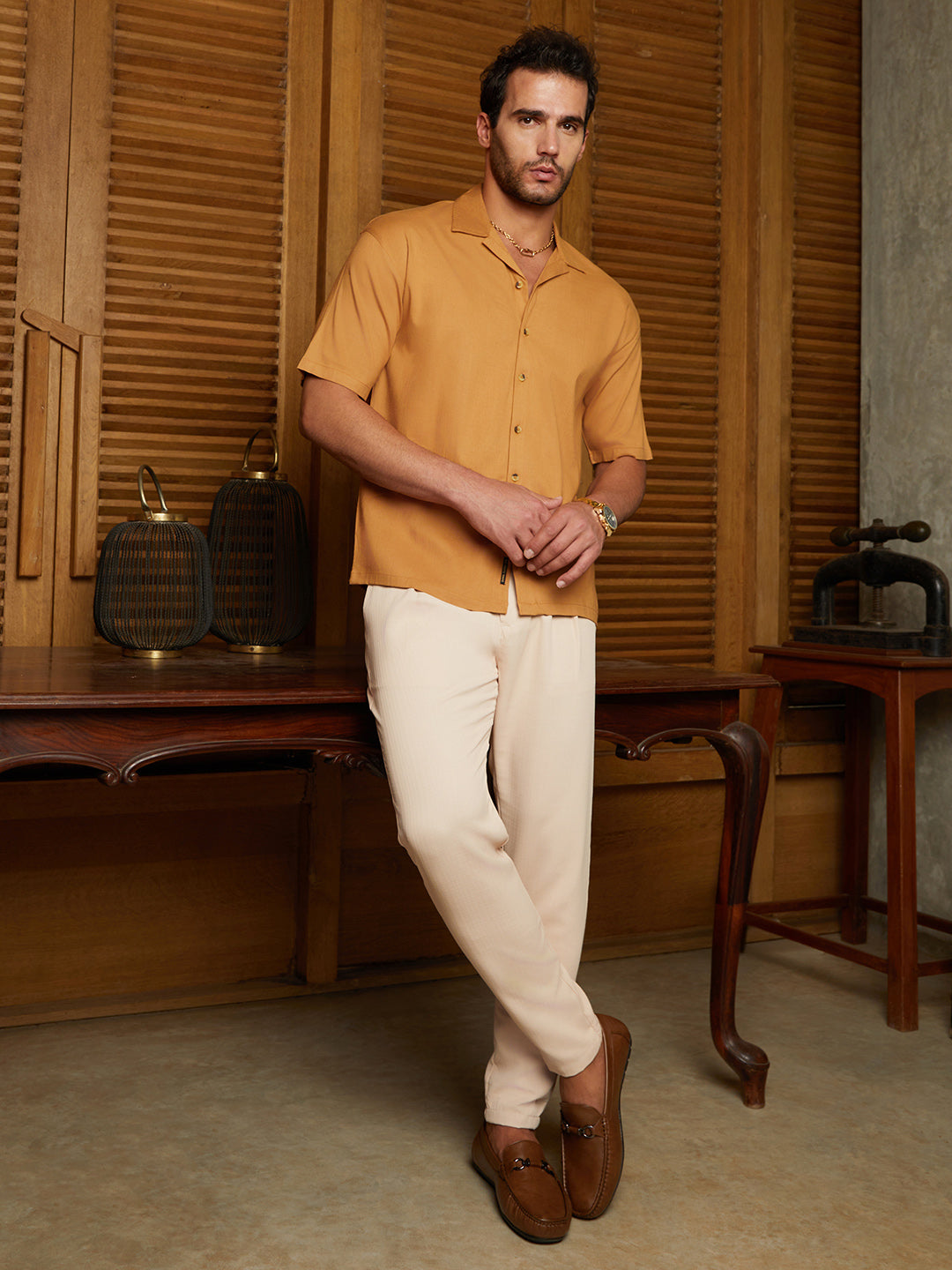 Solid Resort Oversized Shirt