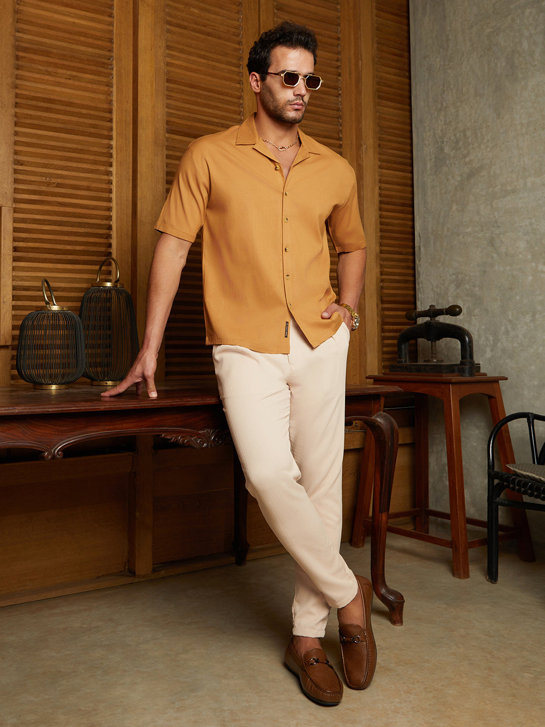 Solid Resort Oversized Shirt