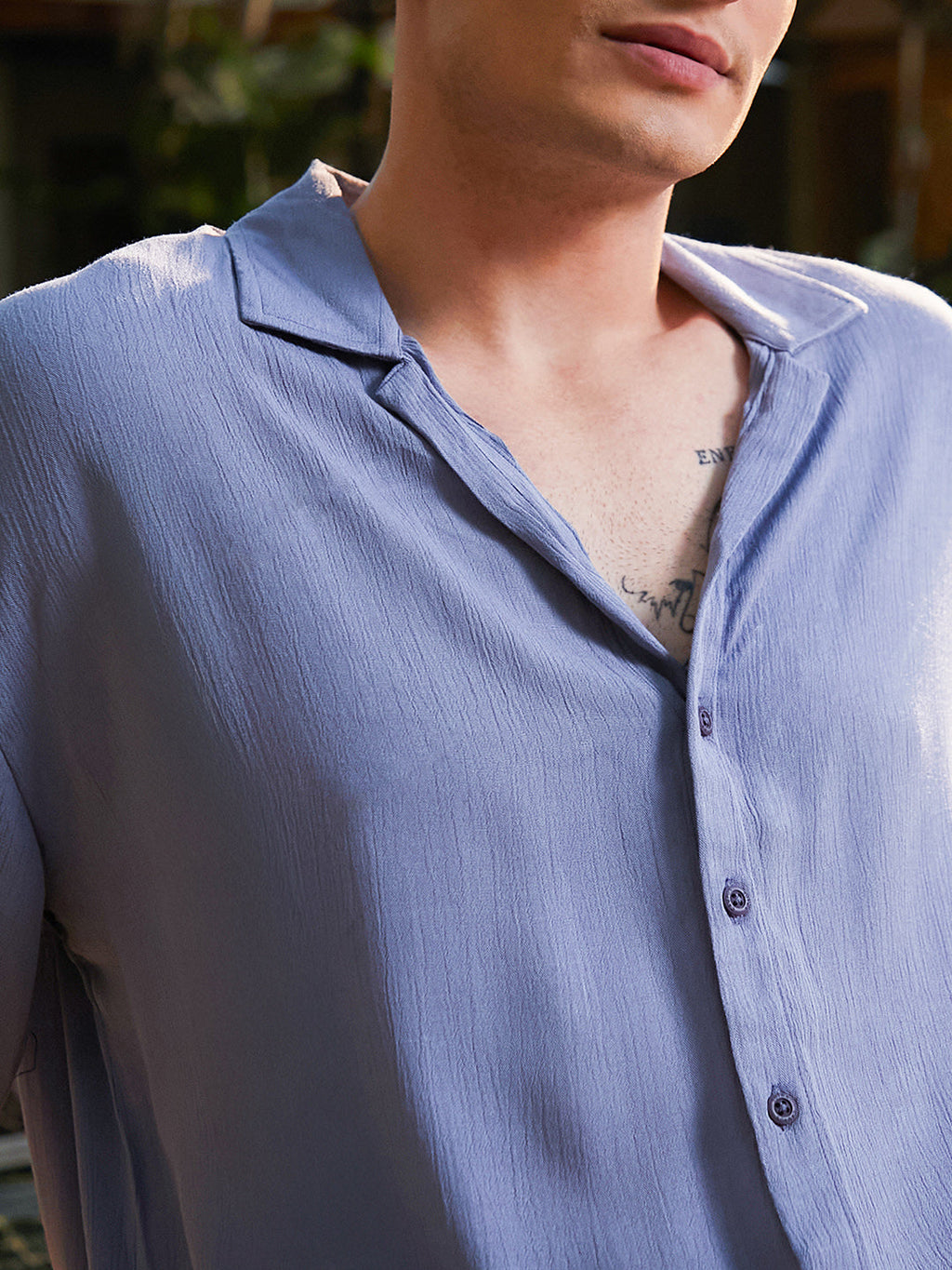 Creased Cuban Oversized Shirt