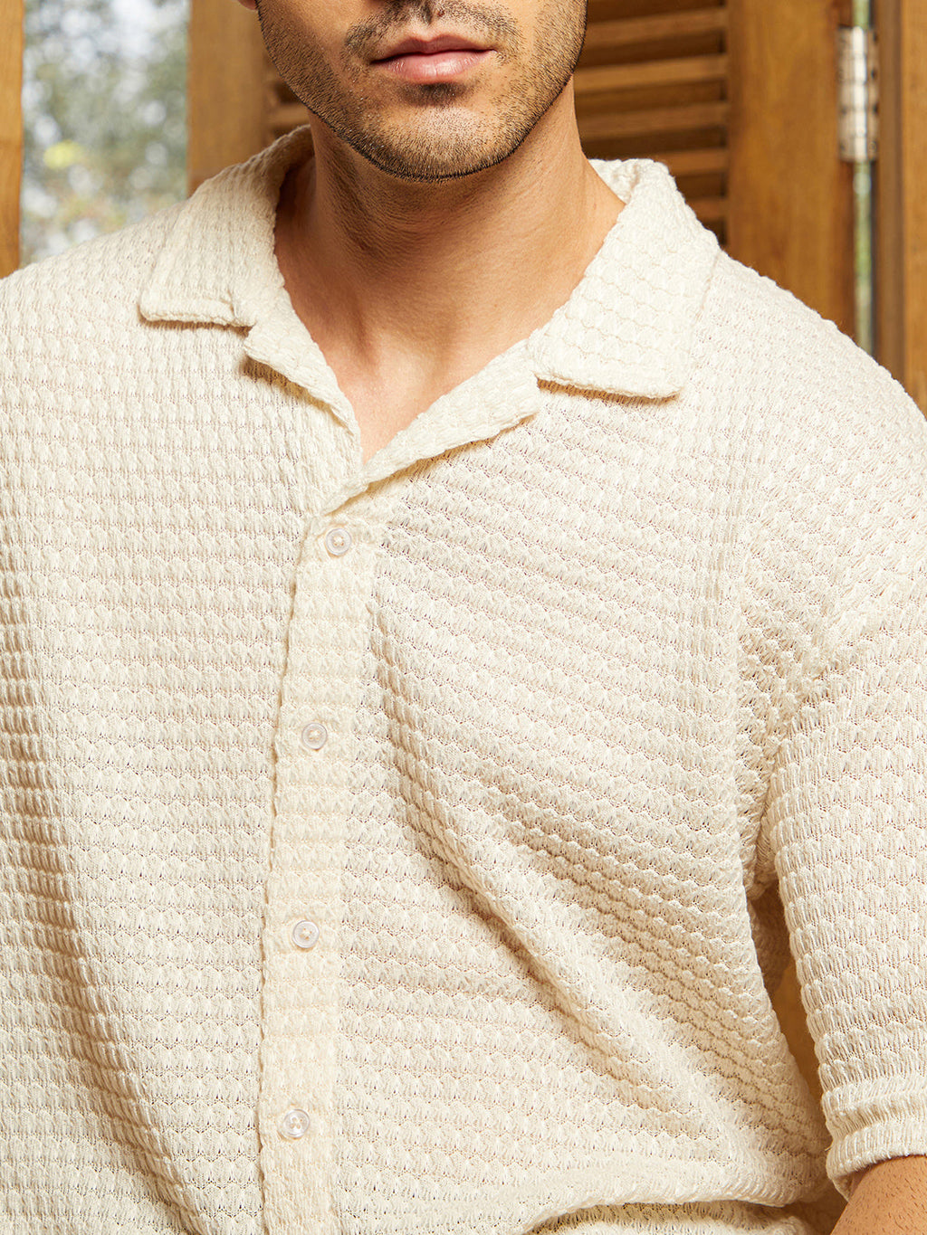 Oval-Tactile Knit Shirt