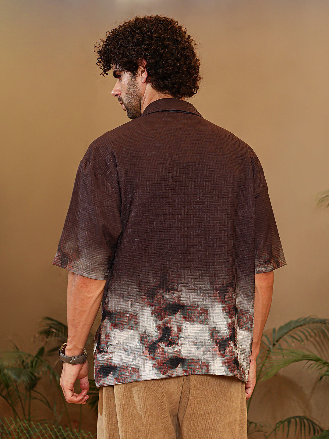 Abstract-Ombre Oversized Shirt