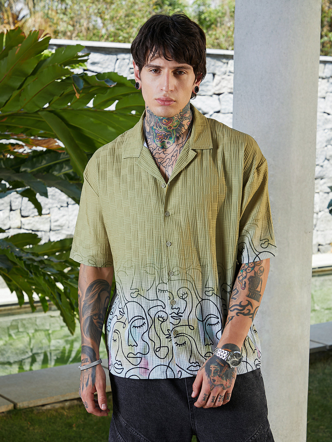 Faces-Ombre Oversized Shirt