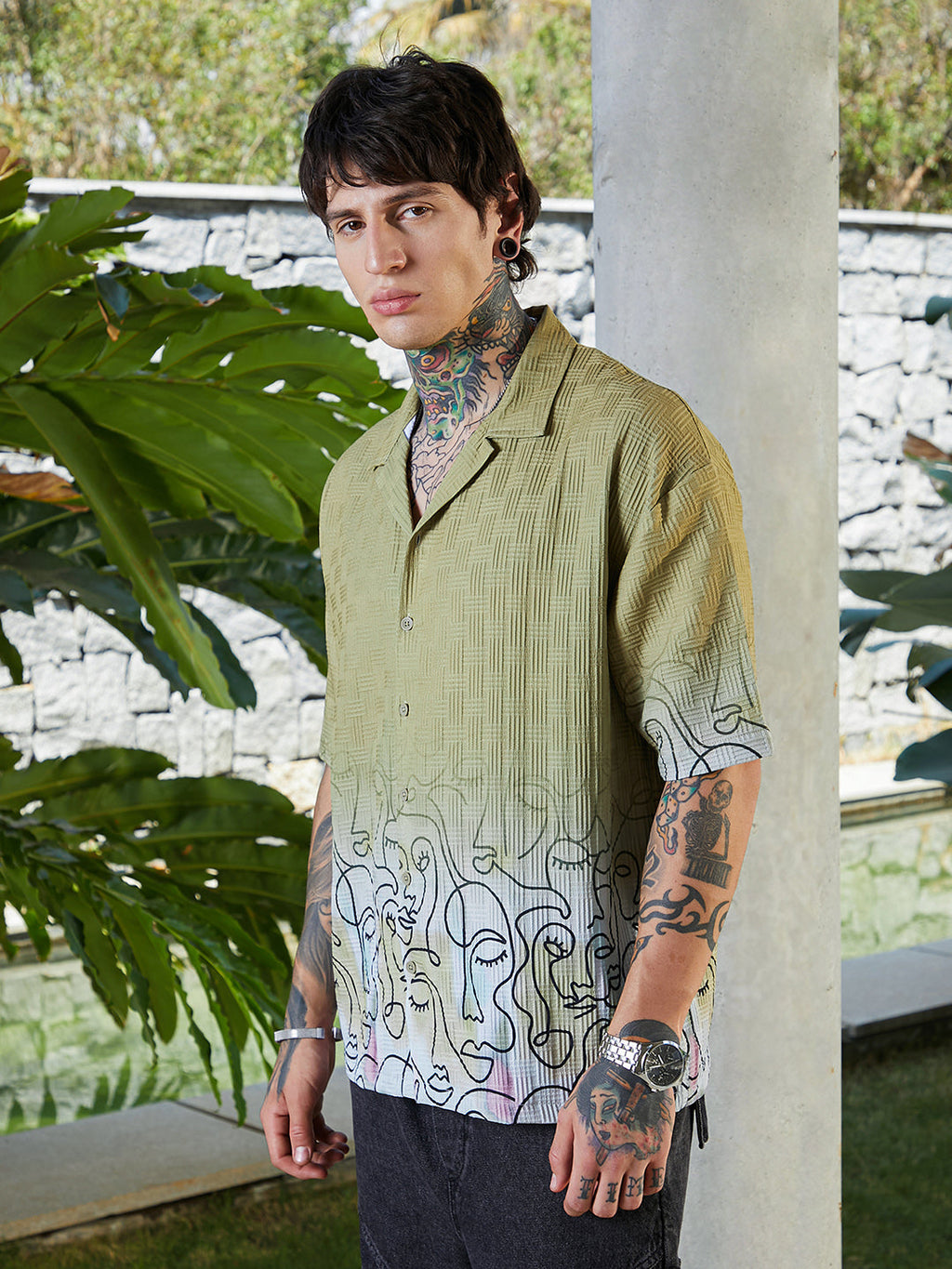 Faces-Ombre Oversized Shirt