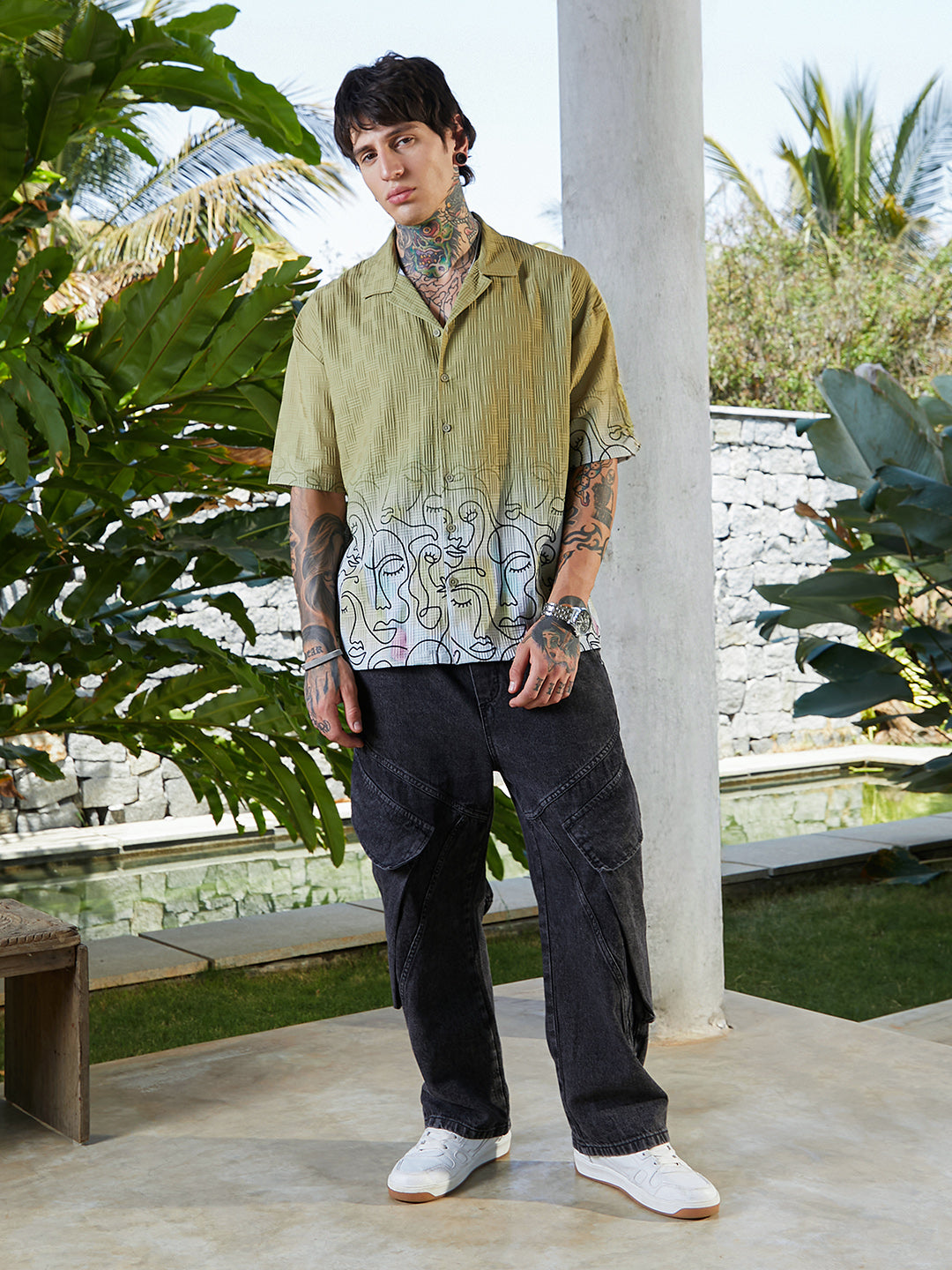 Faces-Ombre Oversized Shirt