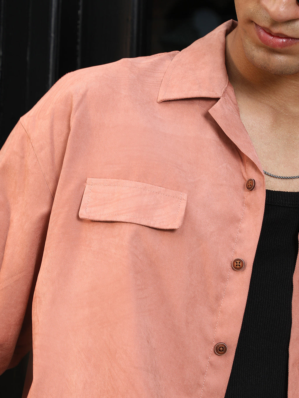 Modular-Utility Cuban Oversized Shirt