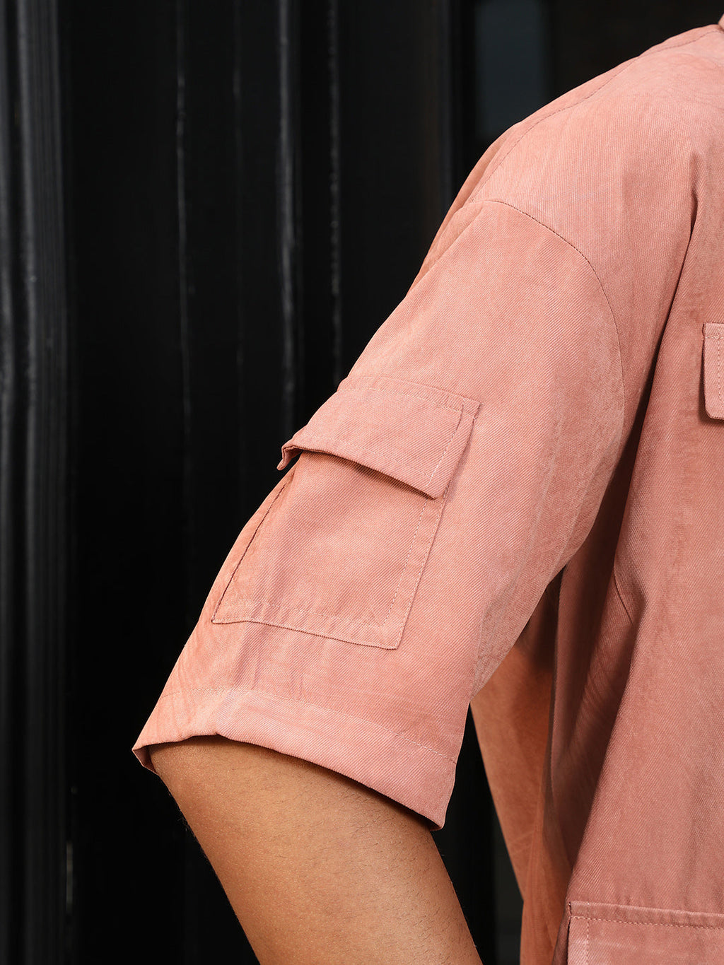 Modular-Utility Cuban Oversized Shirt