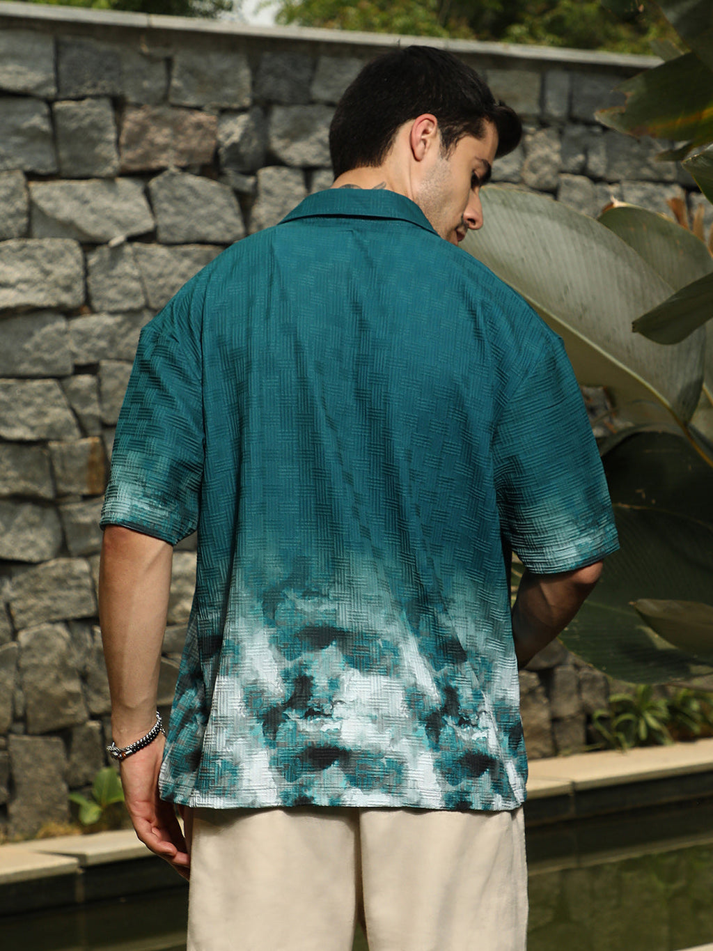 Abstract-Ombre Oversized Shirt