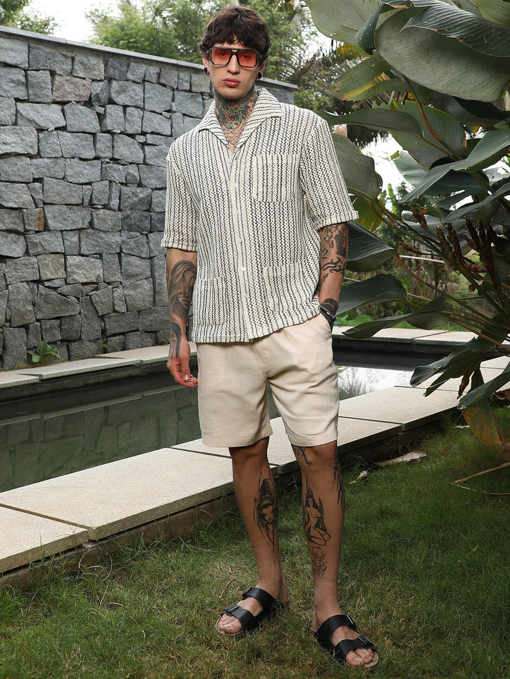 Striped Crochet Shirt