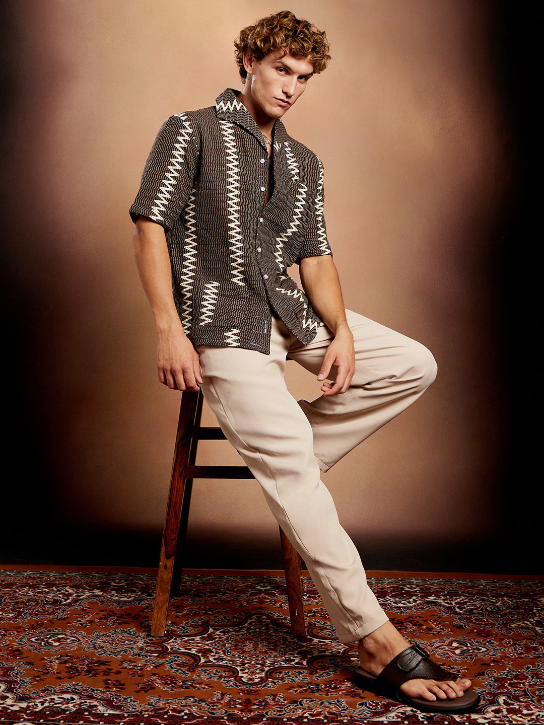 Ziggy-Weave Oversized Shirt