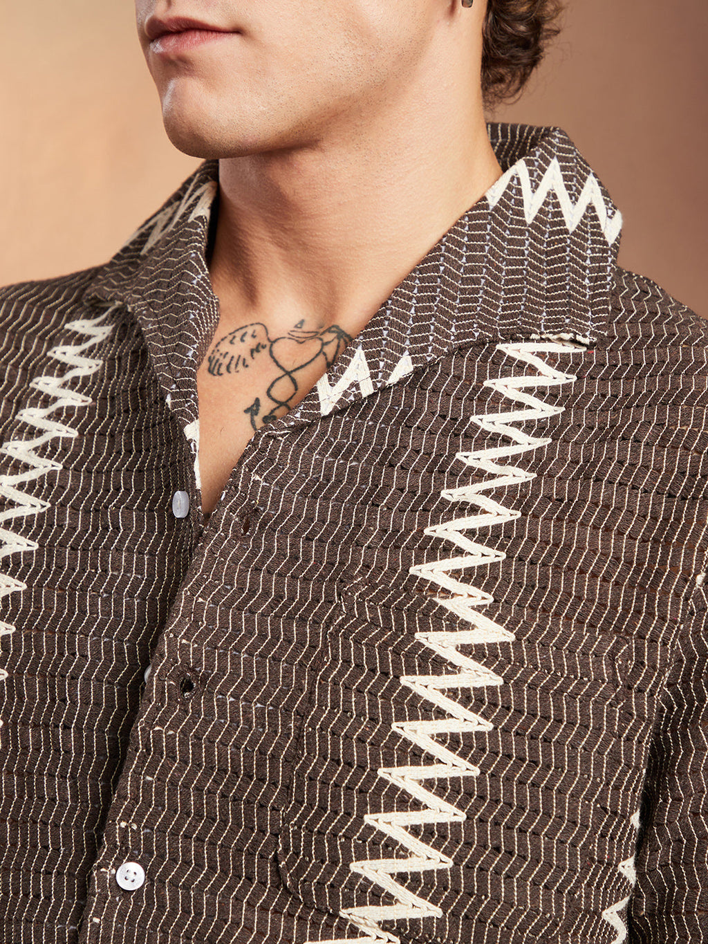 Ziggy-Weave Oversized Shirt