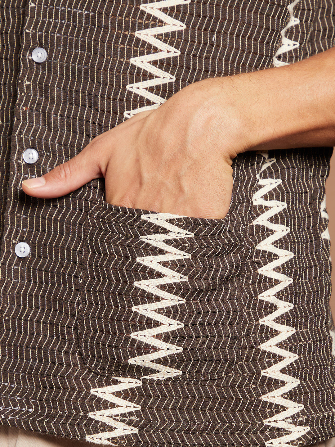 Ziggy-Weave Oversized Shirt