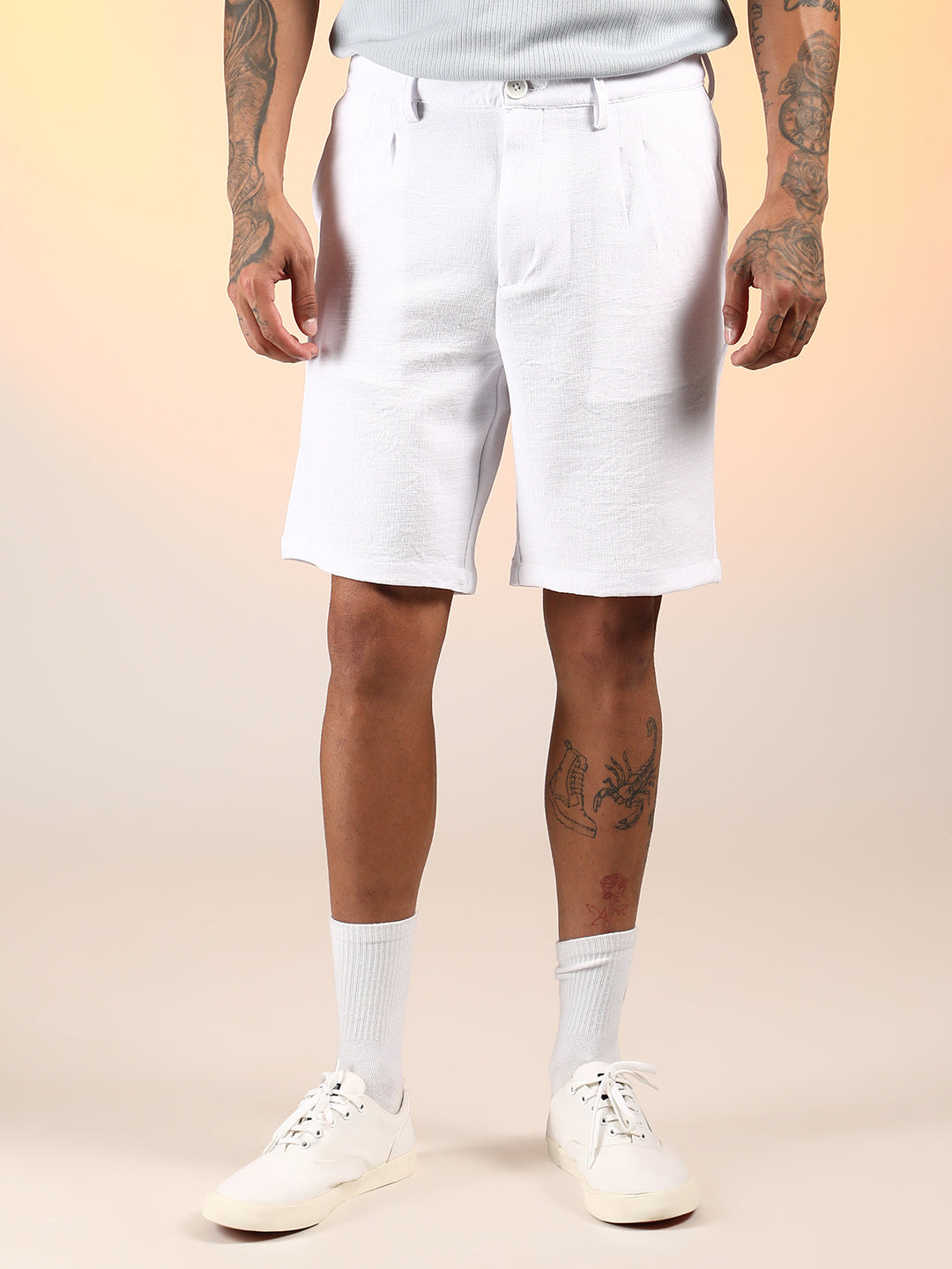 Wrinkled Tailored Shorts