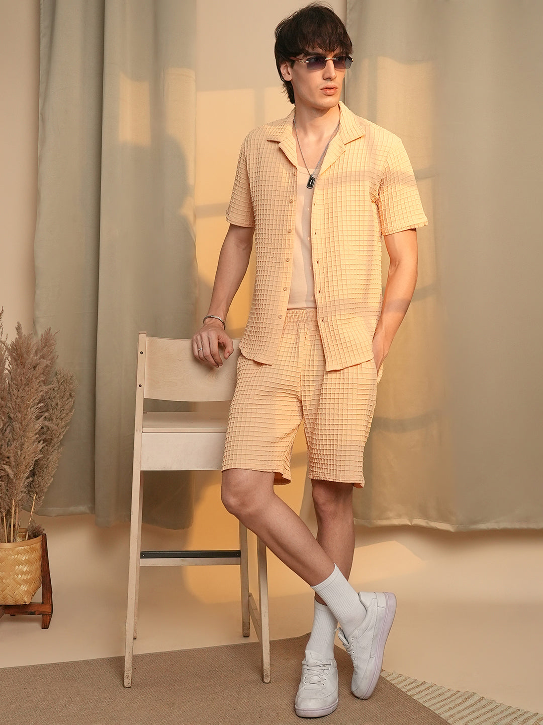 Waffle-Textured Co-Ord Set