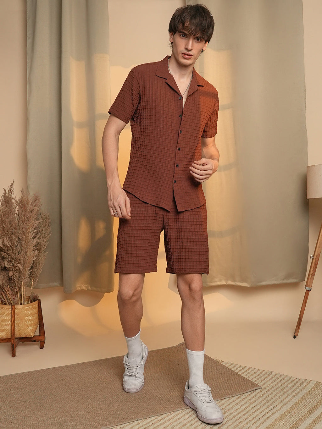 Waffle-Textured Co-Ord Set