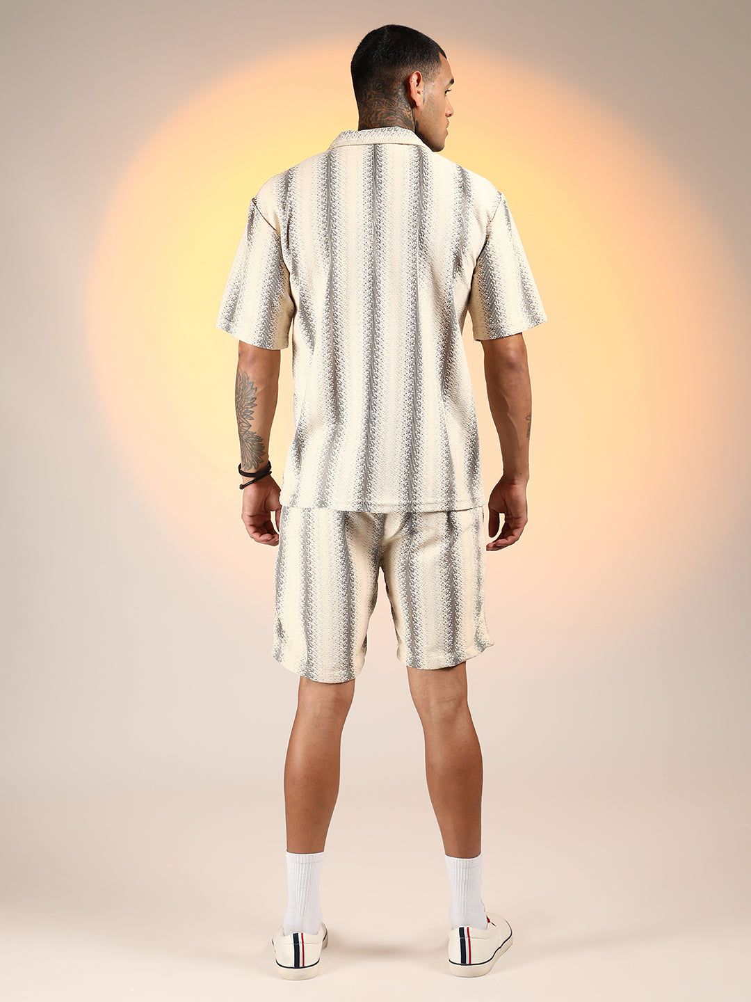 Texture-Striped Co-Ord Set