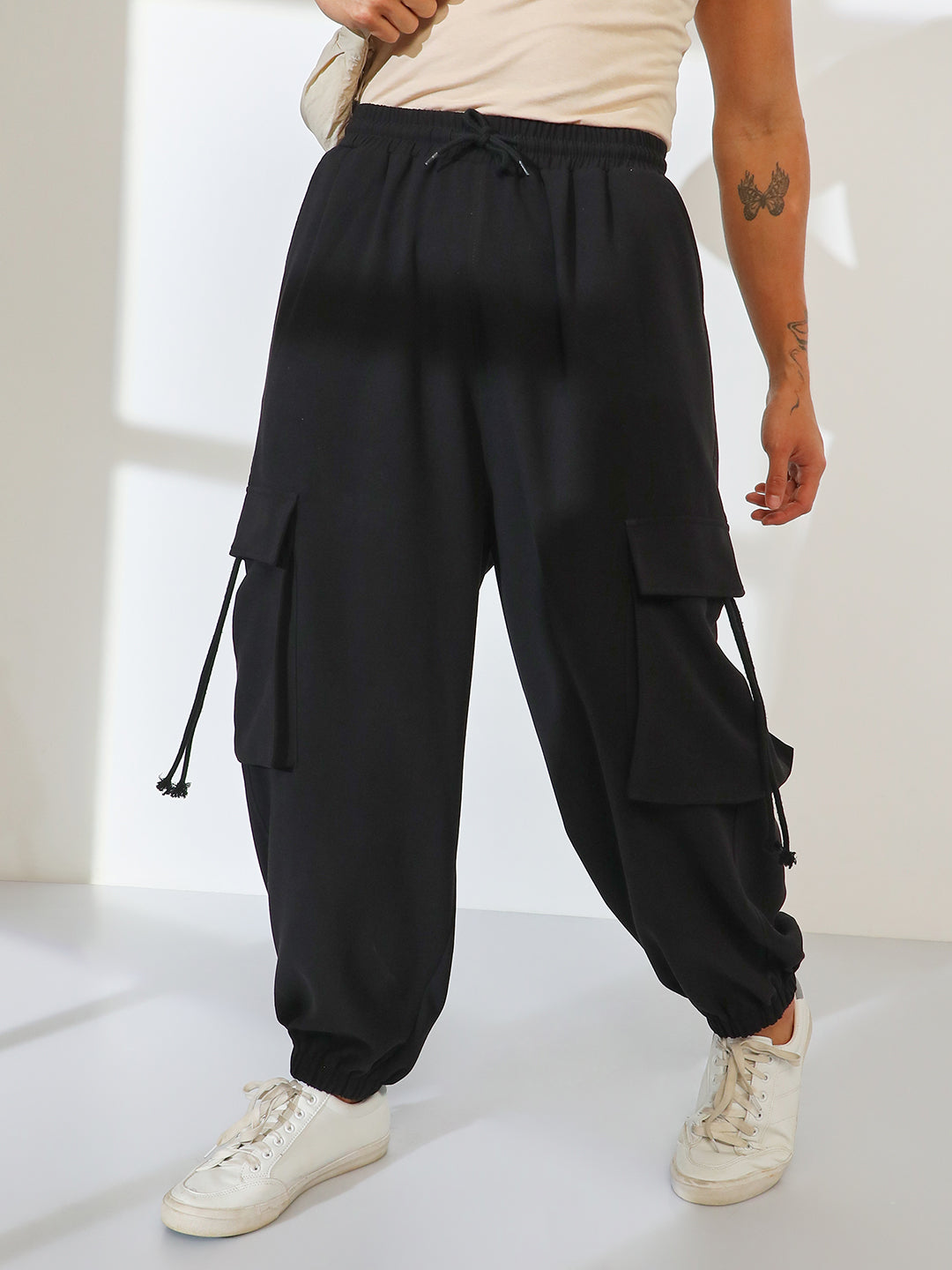 Cuffed Baggy Utility Trousers