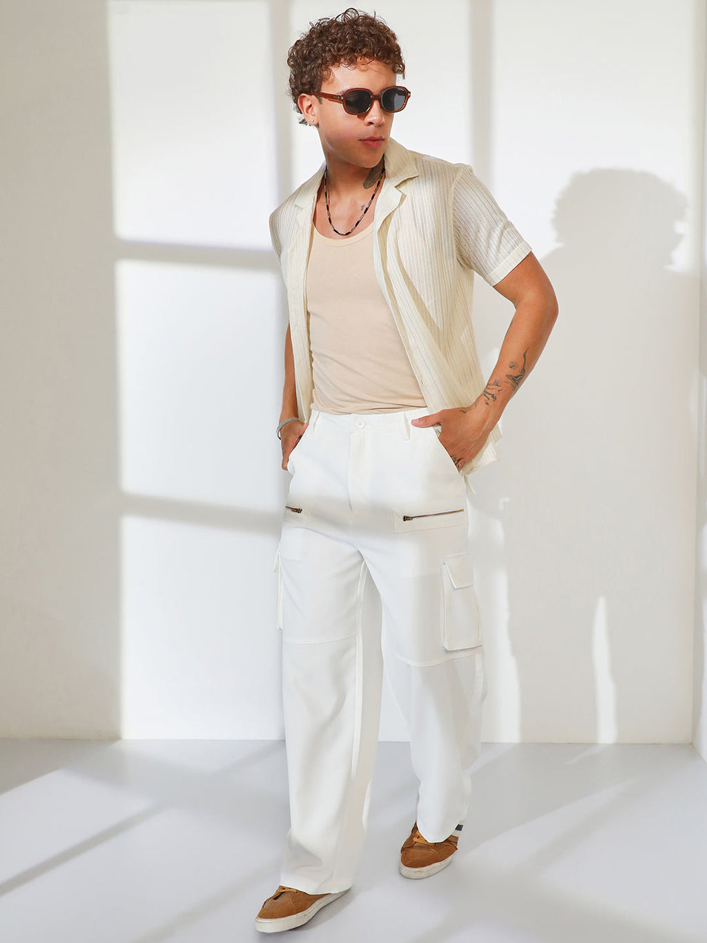 Straight-Fit Utility Trousers