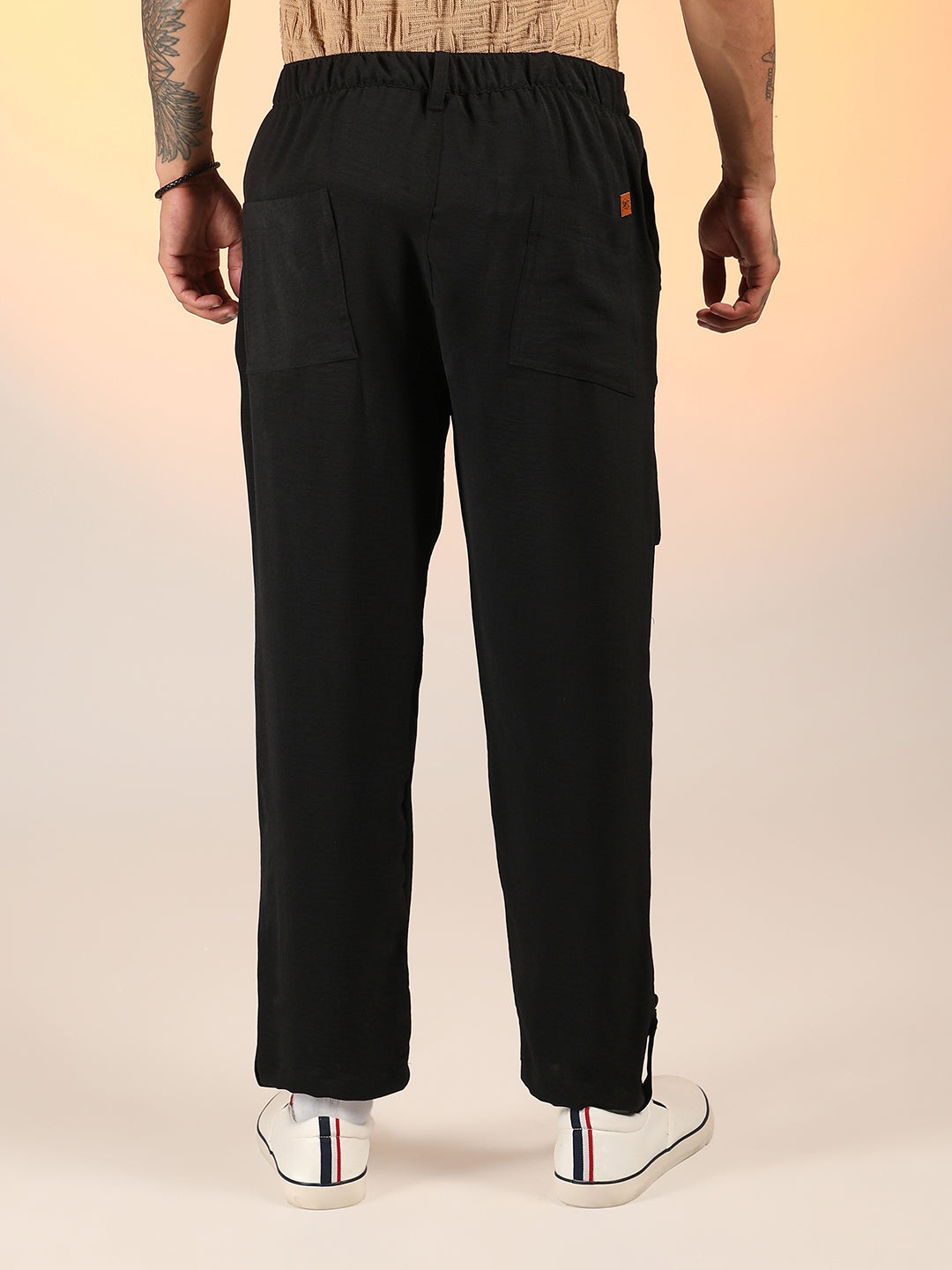 Tapered Pleated Trousers