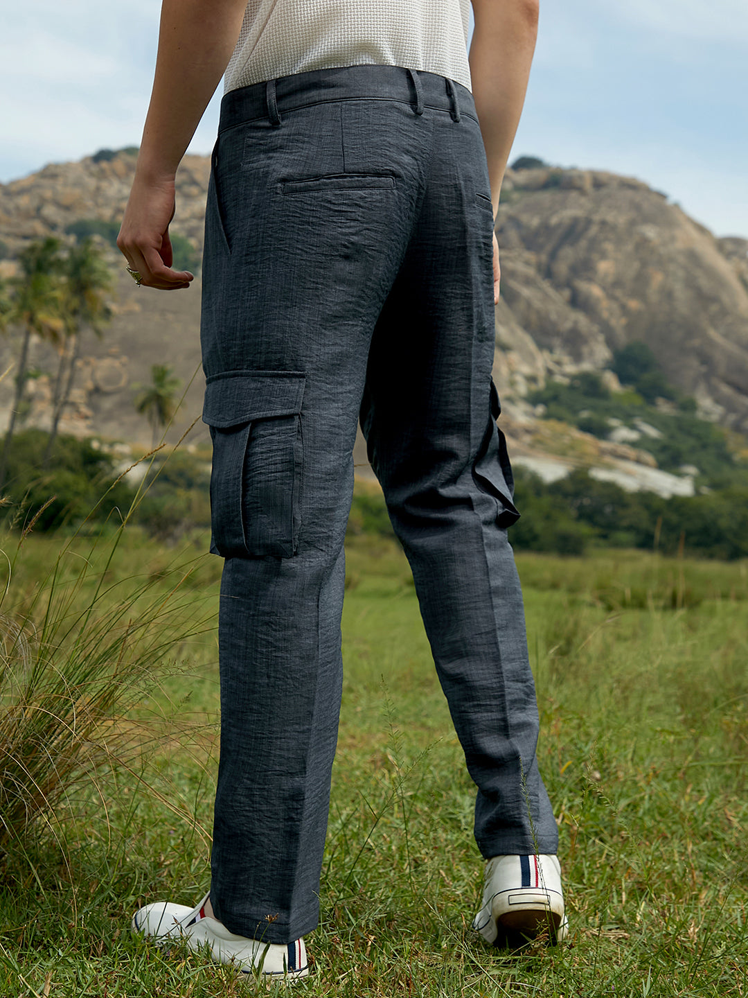 Crinkled Utility Trousers