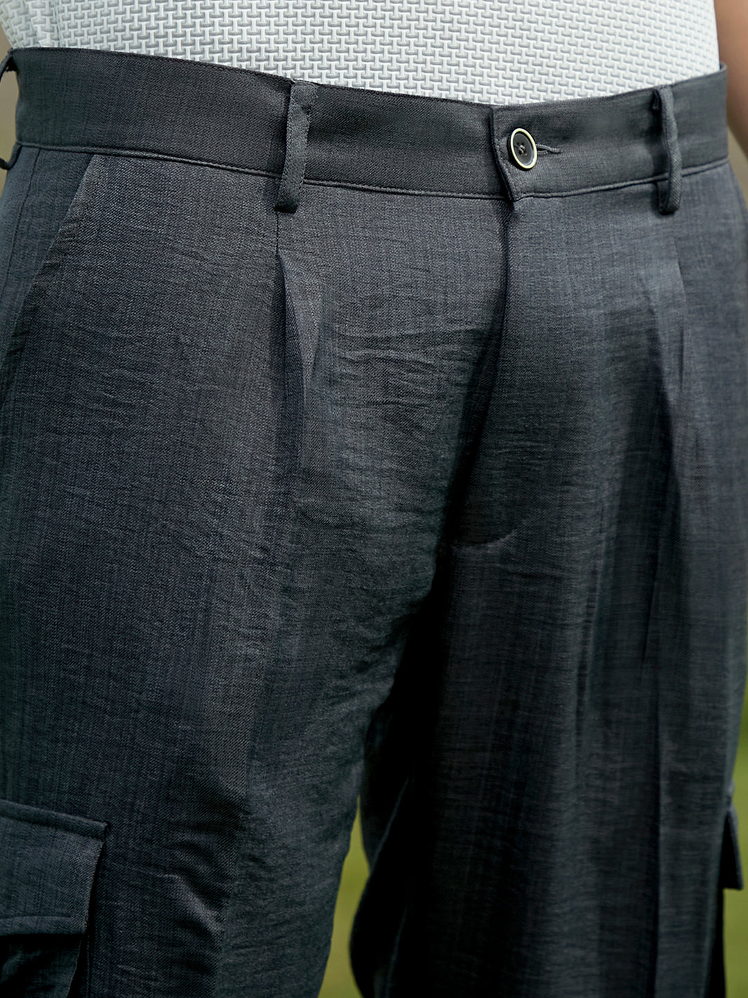 Crinkled Utility Trousers