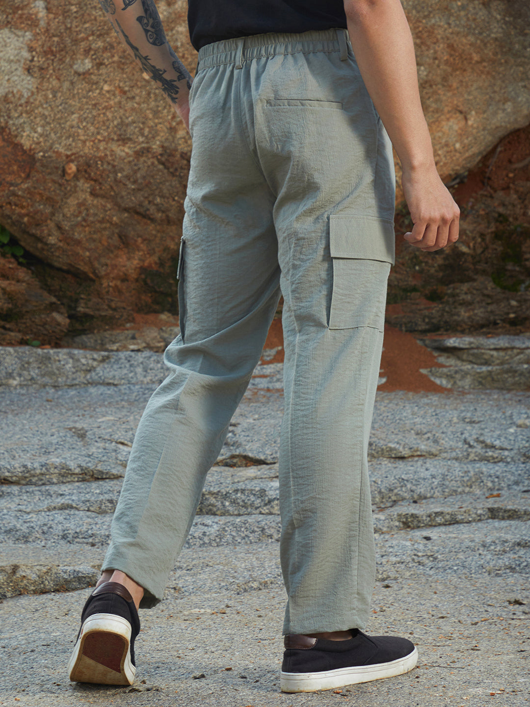 Crinkled Utility Trousers