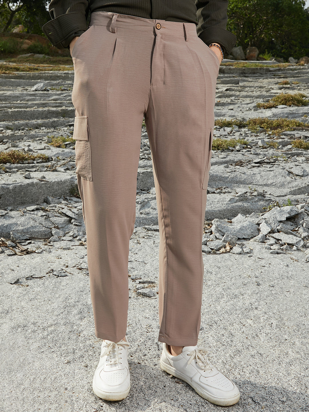 Crinkled Utility Trousers