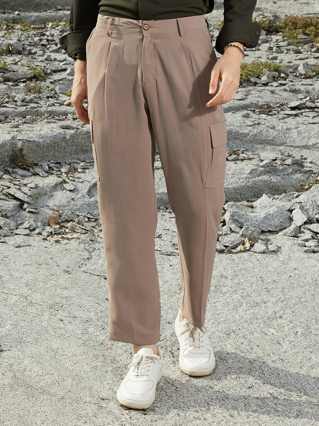 Crinkled Utility Trousers