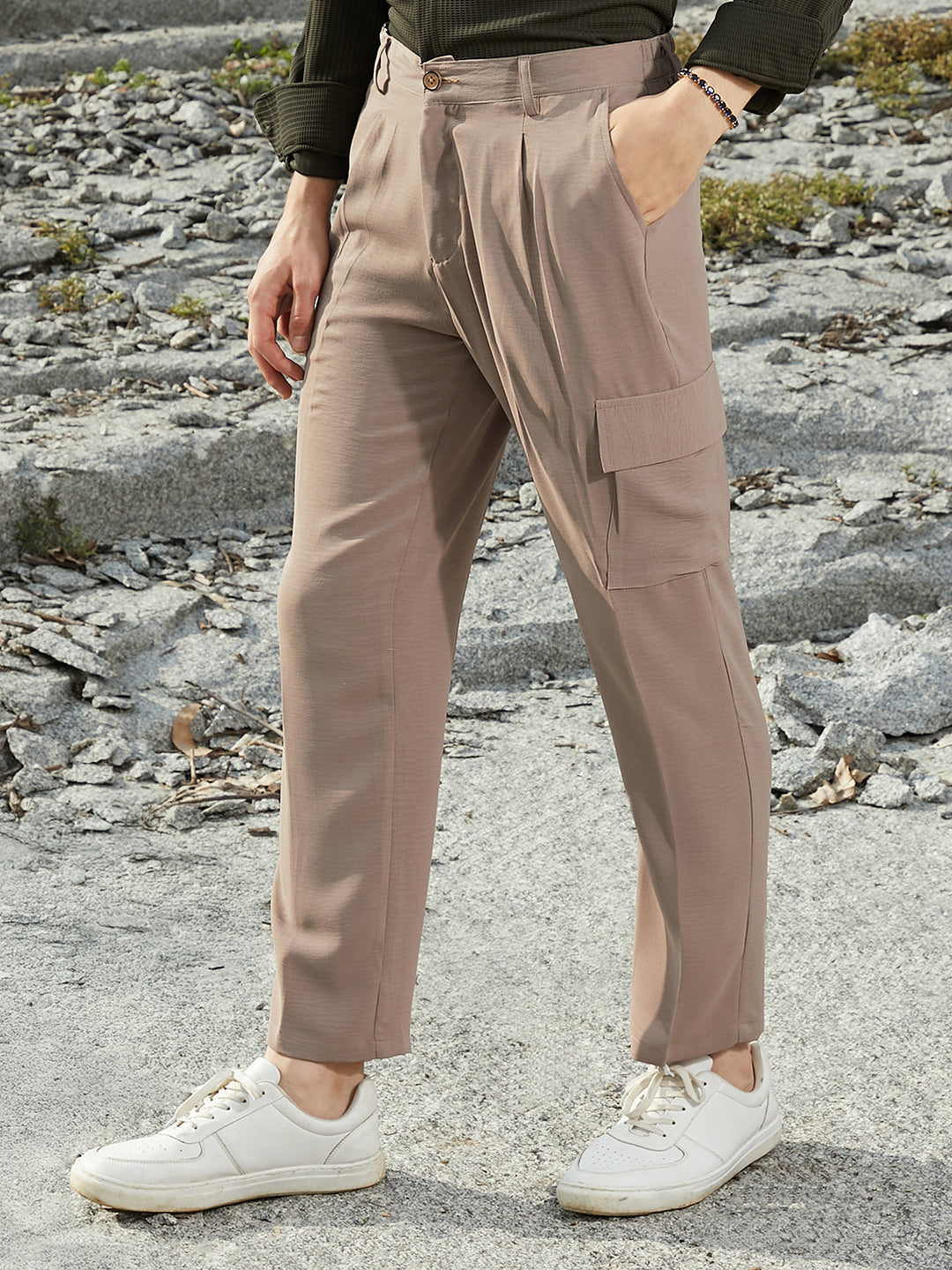 Crinkled Utility Trousers