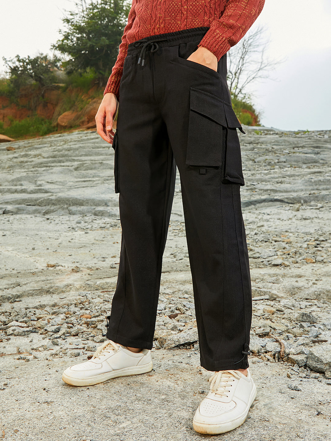 Straight-Fit Utility Trousers