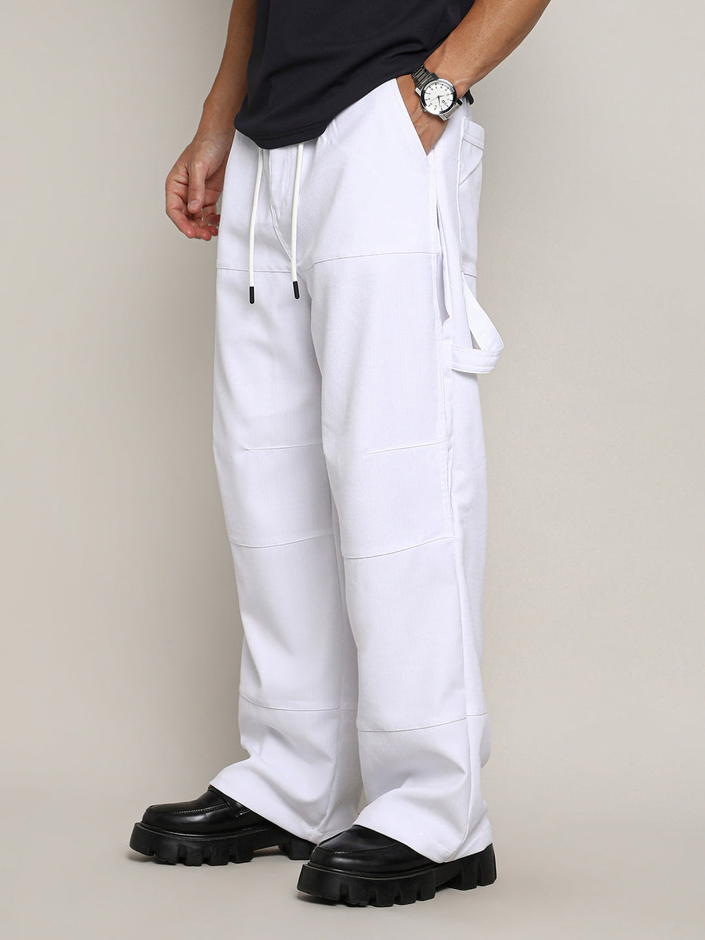 Relaxed-Panel Cargo Trousers