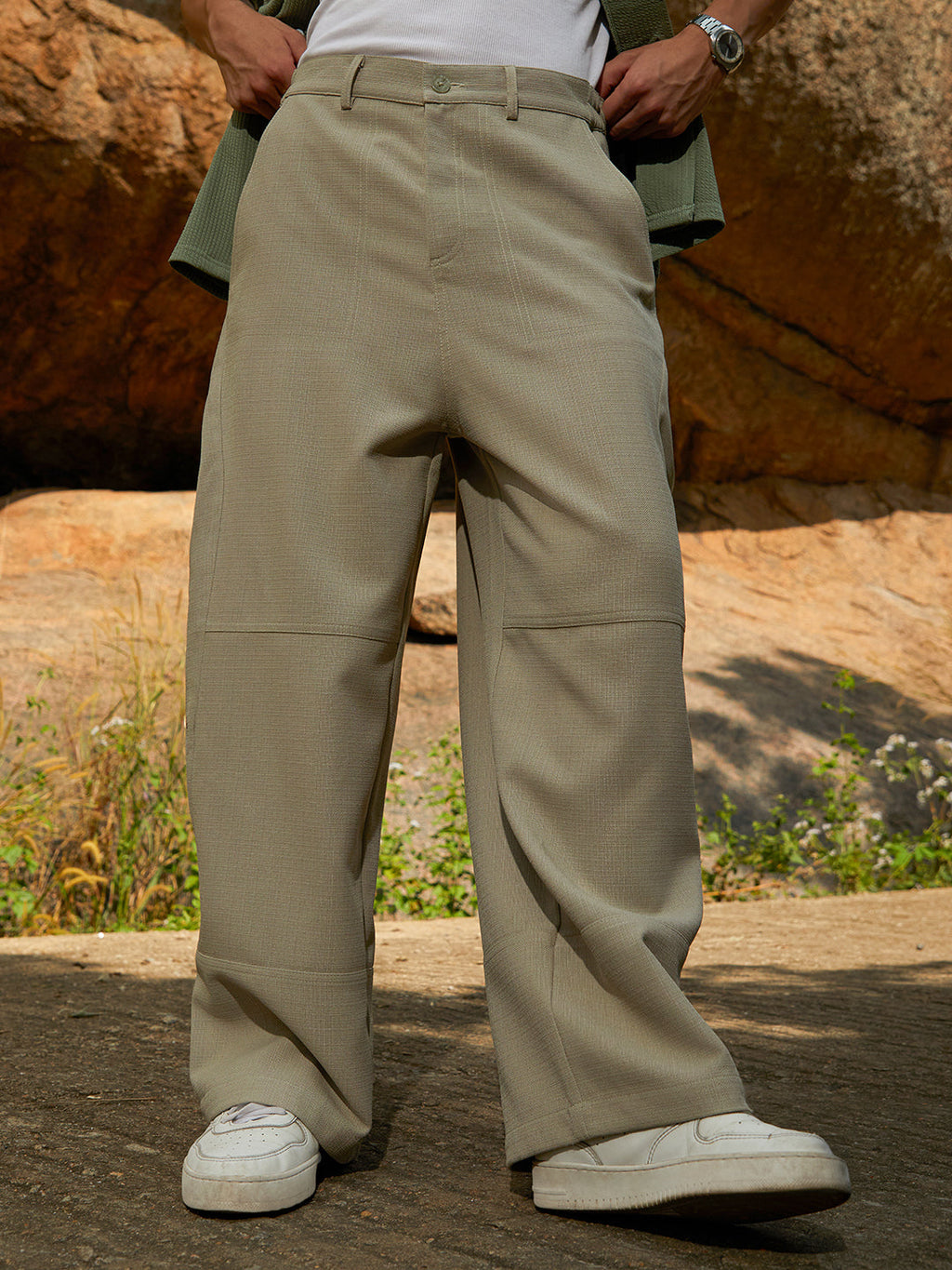 Lightweight - Panelled Baggy Cargo Trousers