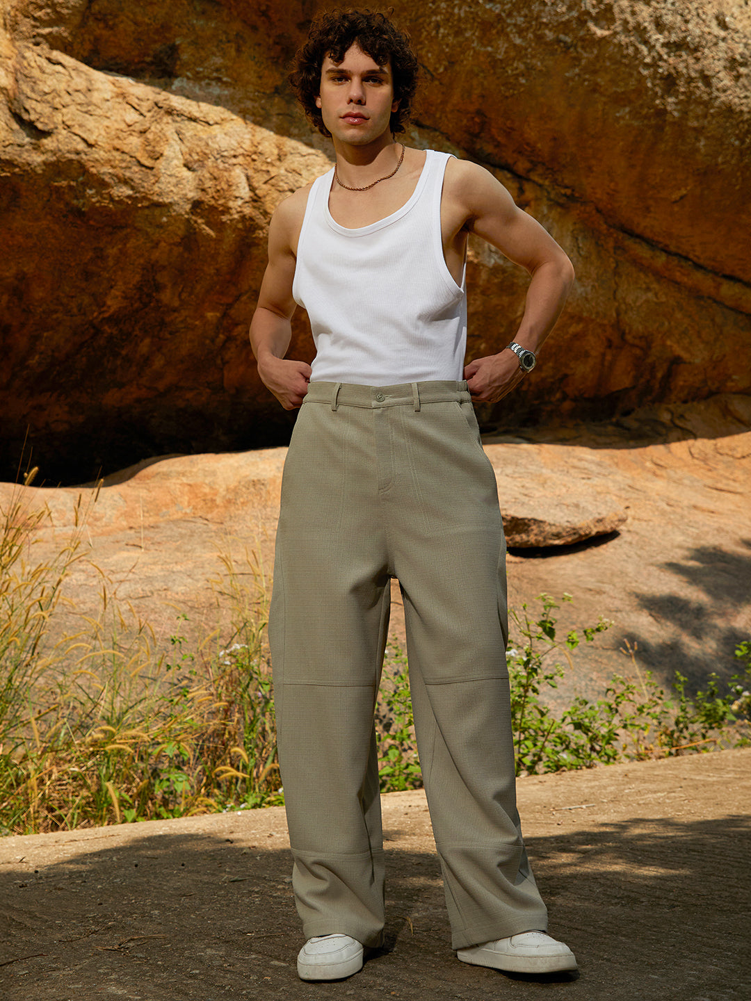 Lightweight - Panelled Baggy Cargo Trousers