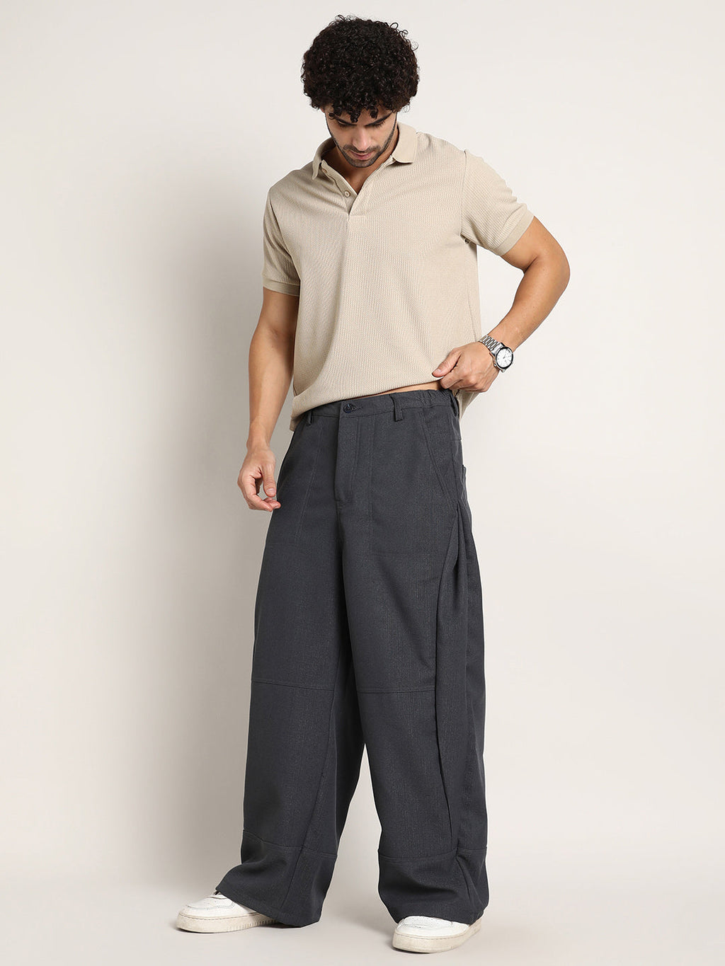 Lightweight - Panelled Baggy Cargo Trousers