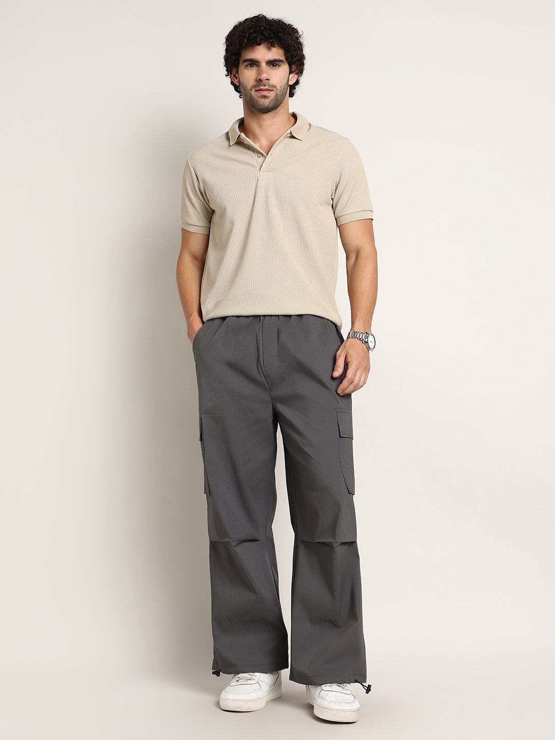 Parachute-Relaxed Cargo Trousers