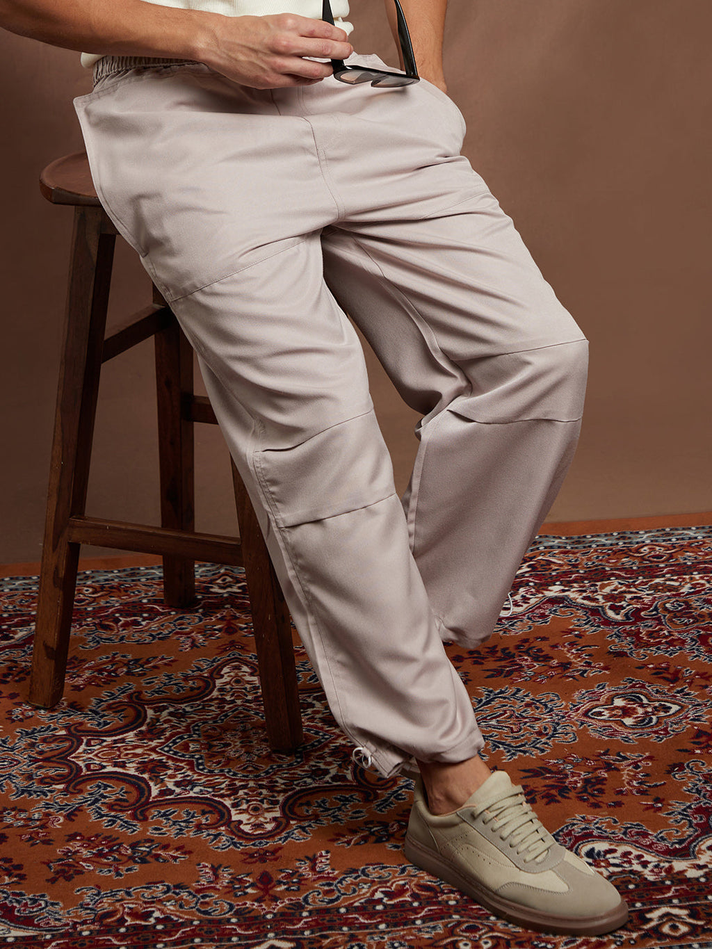 Panelled Parachute Trousers