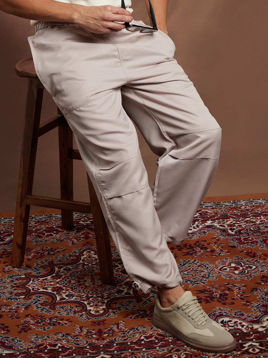 Panelled Parachute Trousers