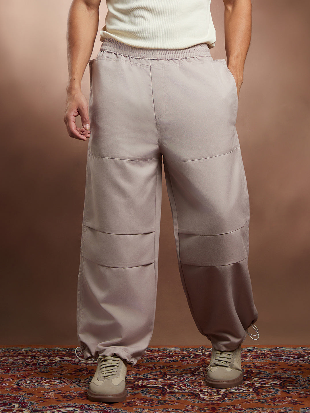 Panelled Parachute Trousers