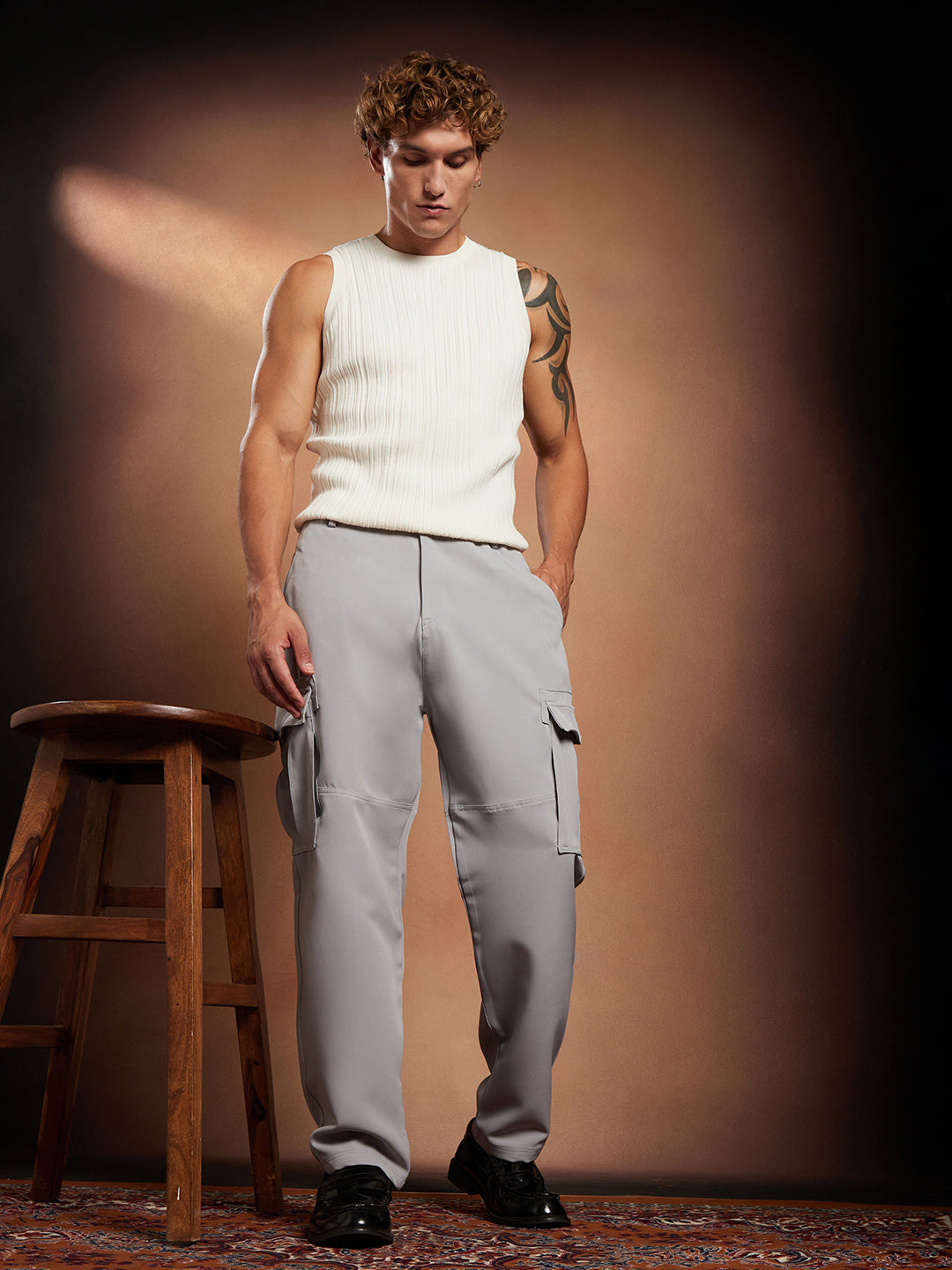 Straight-Fit Cargo Trousers