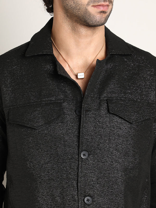 Metallic Utility Shacket