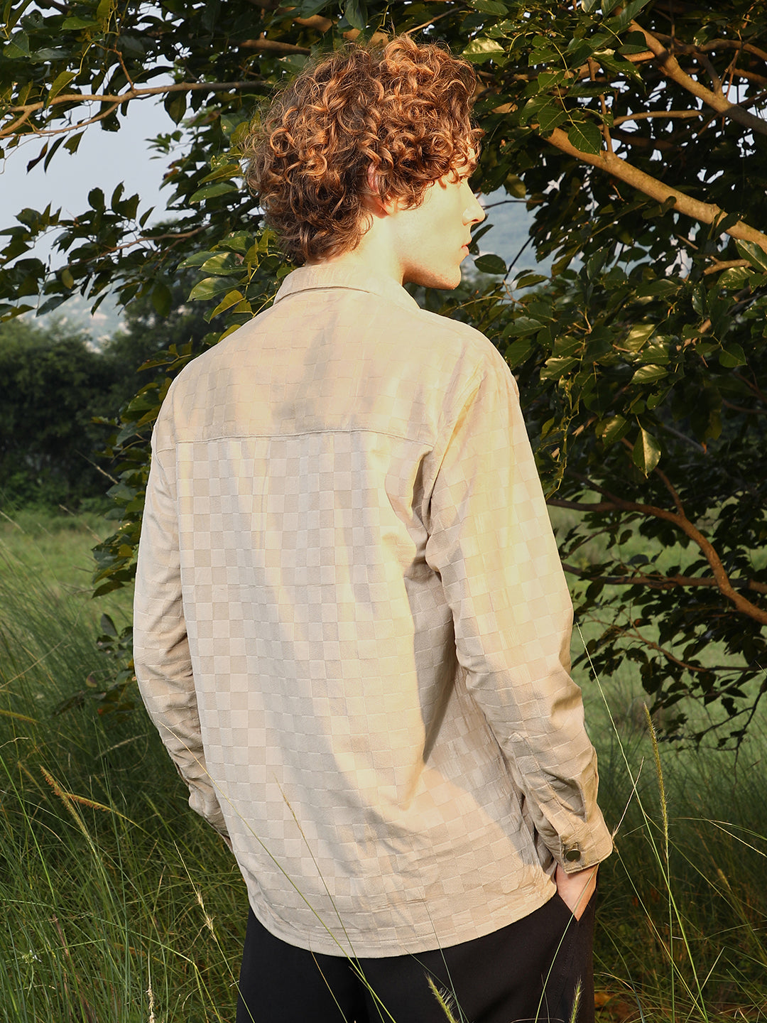 Cubic Velvet Utility Shacket