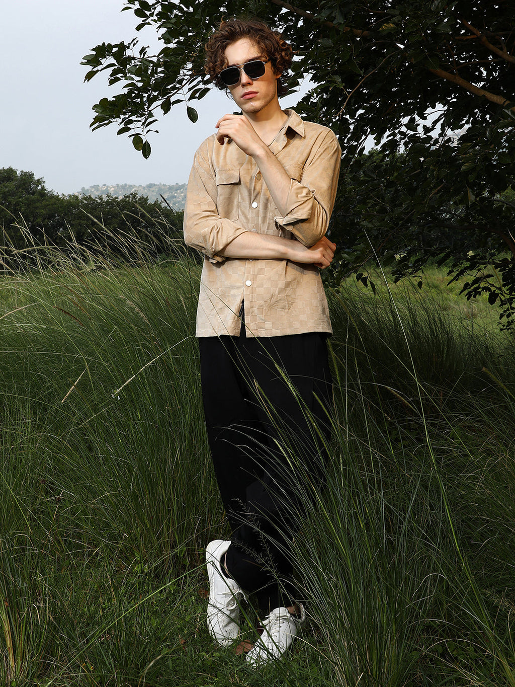 Cubic Velvet Utility Shacket