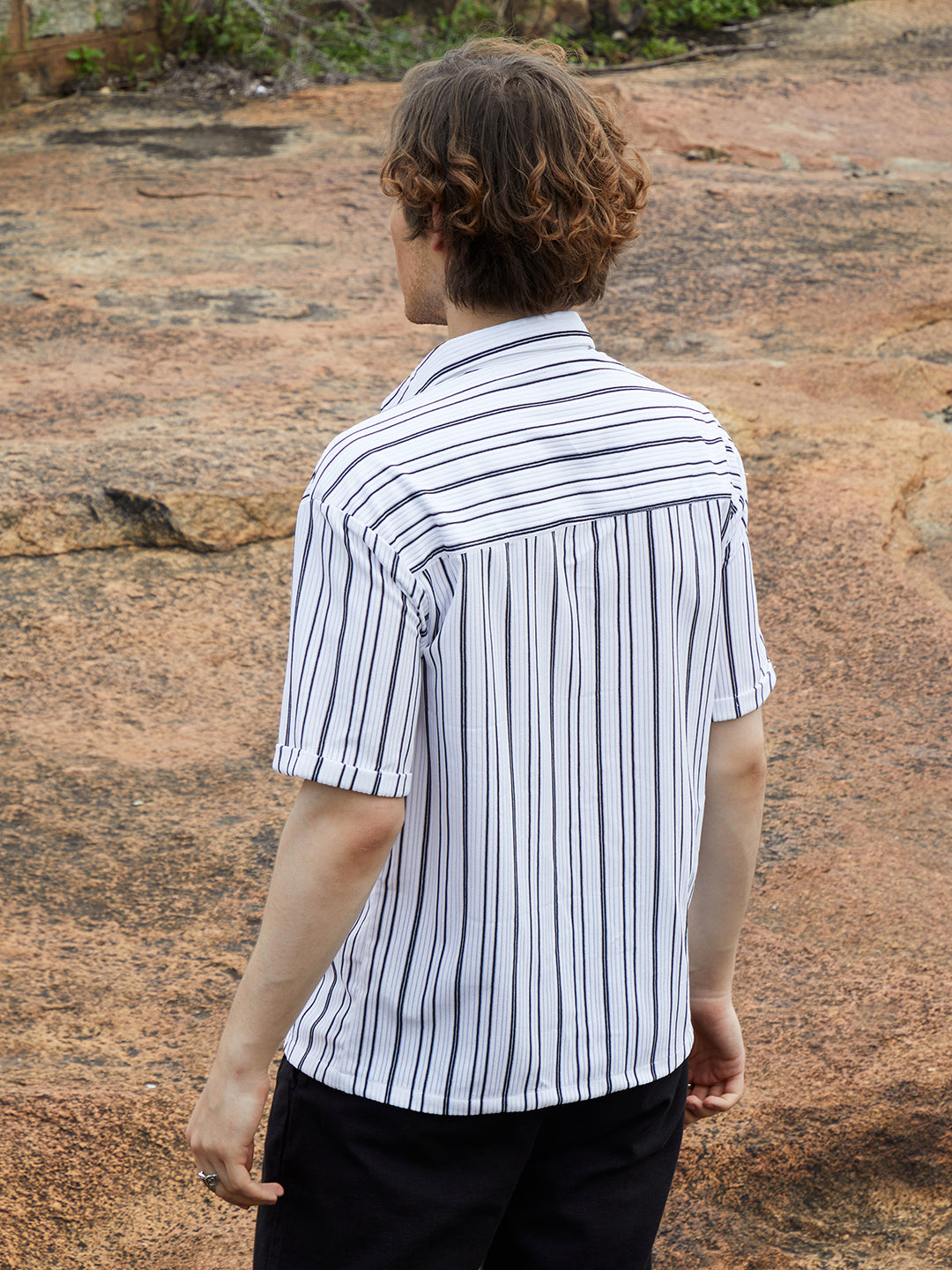 Halo-Striped Utility Shacket