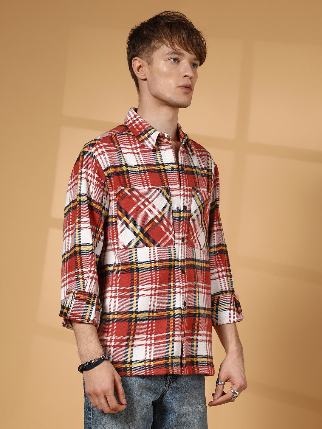 Tartan Plaid Utility Overshirt