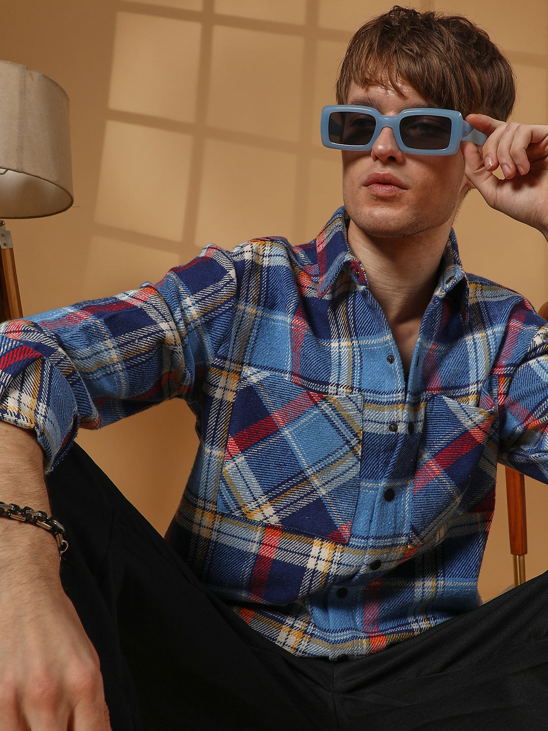 Tartan Plaid Utility Overshirt