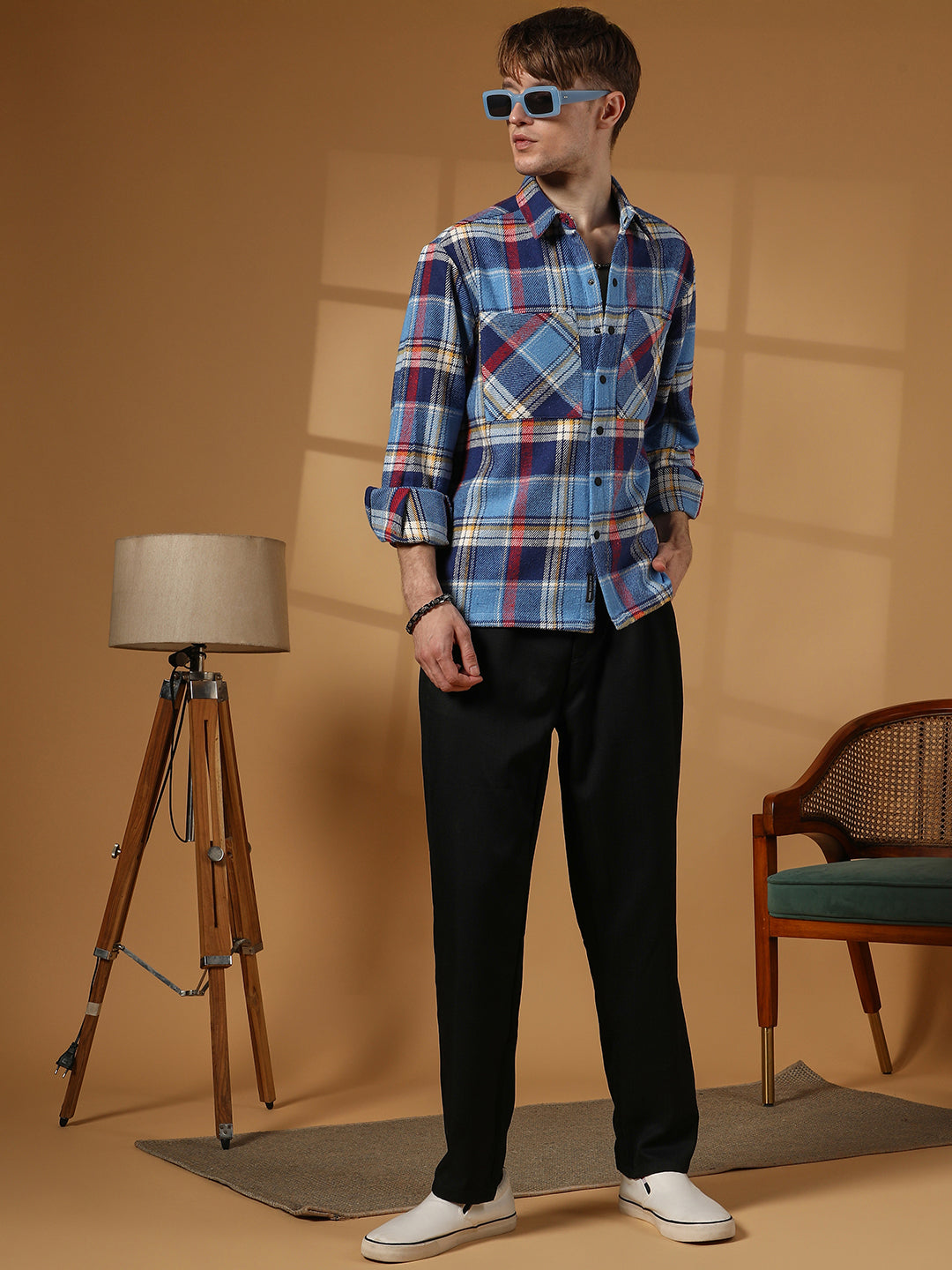 Tartan Plaid Utility Overshirt