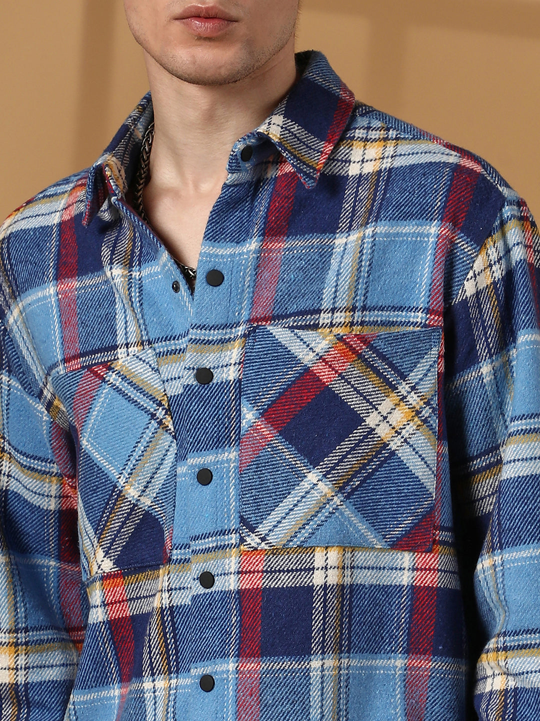 Tartan Plaid Utility Overshirt