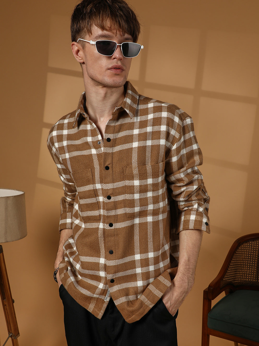 Checkered Utility Overshirt