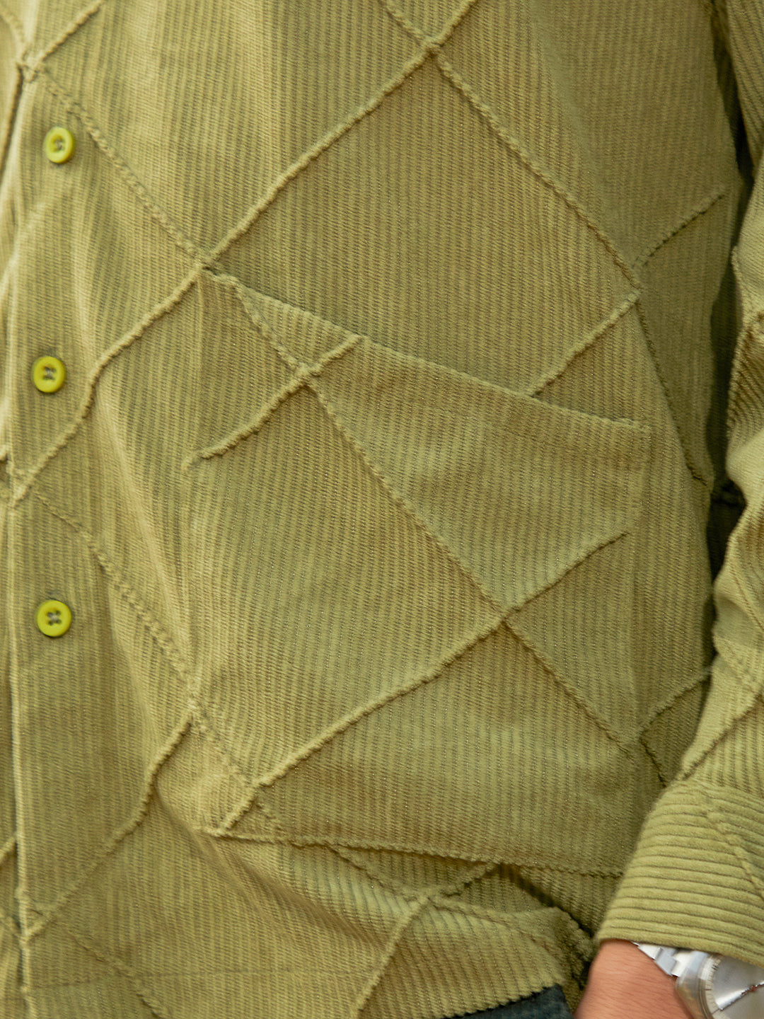 Grid-Corduroy Shirt
