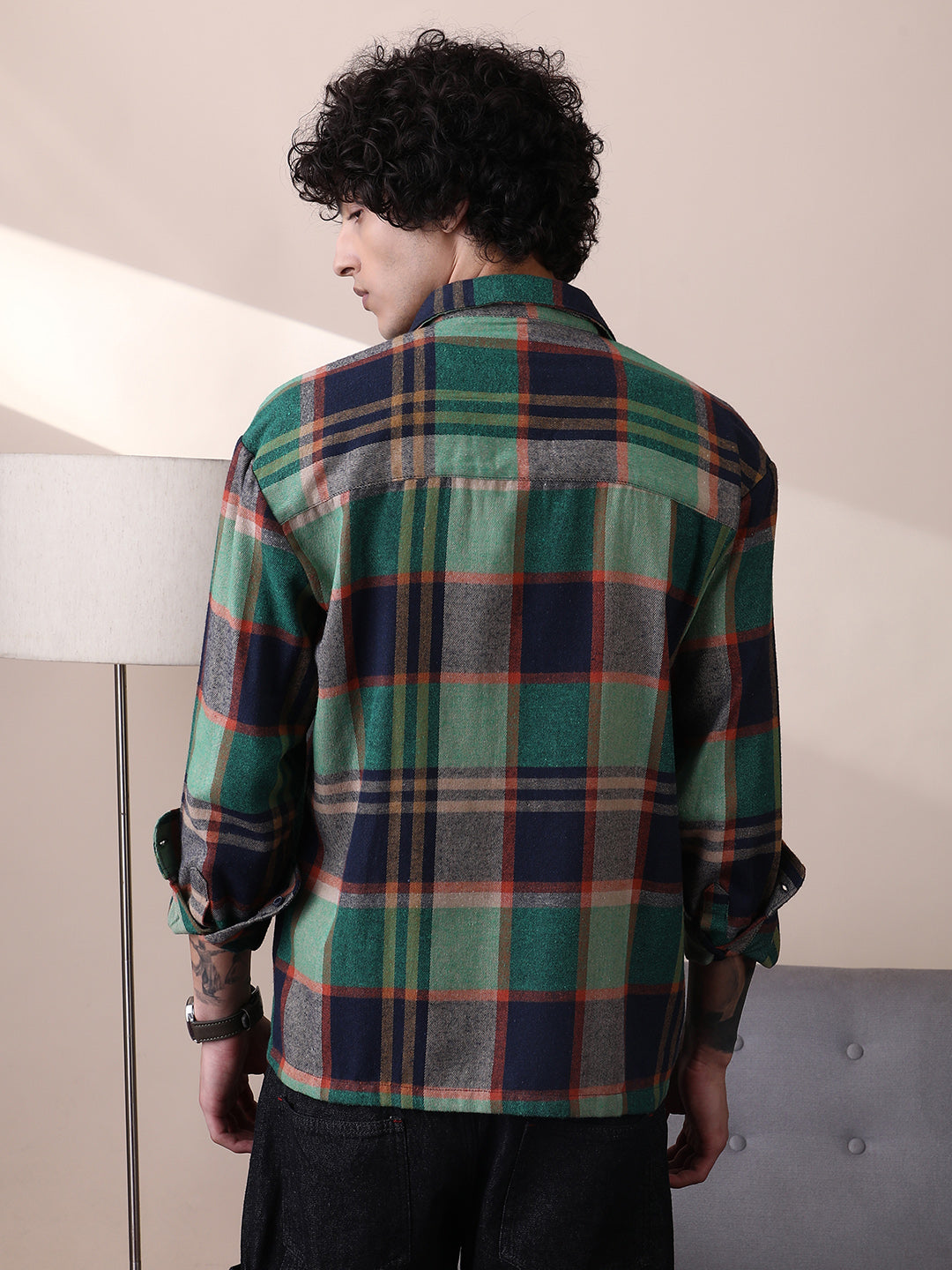 Plaid-Check Utility Shacket