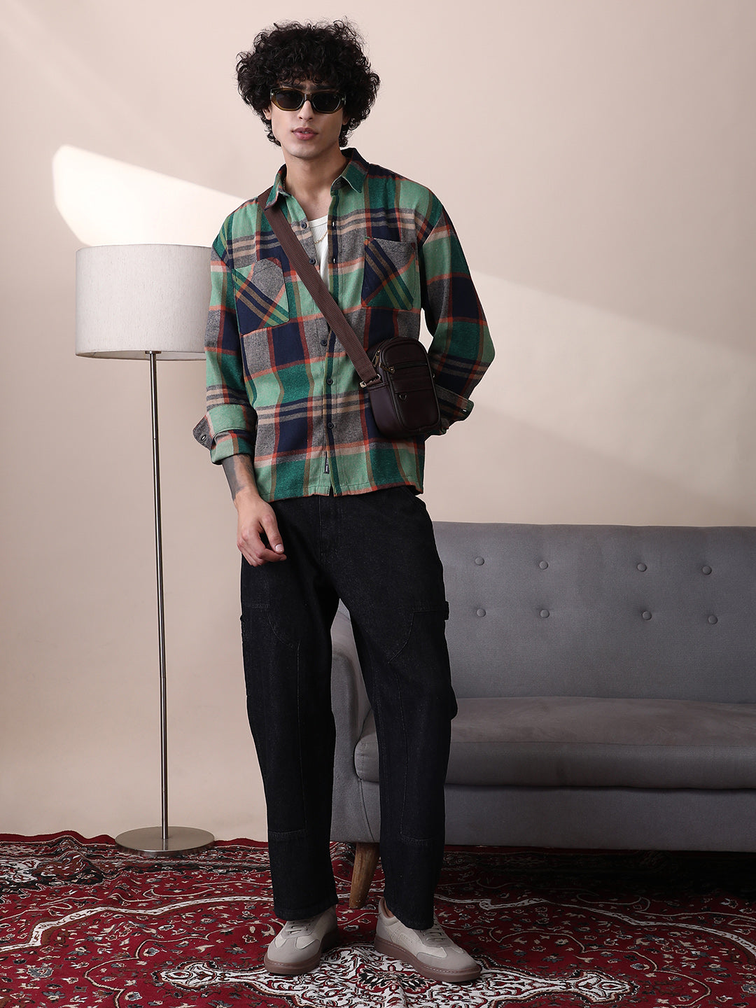 Plaid-Check Utility Shacket